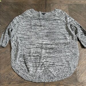 Express Black and White Knit Sweater Small